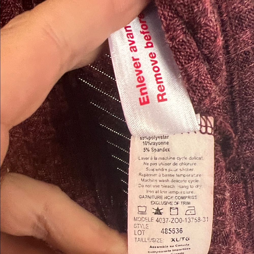 Laura Burgundy Open-Front Cardigan - Picture 3 of 5